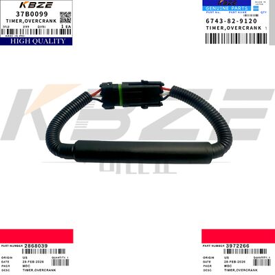 KBZE 6743-82-9120 2868039 FLAMEOUT SOLENOID TIME OVERCRANK 3972266 37B0099 FOR SY215 XE215 LG922E JS215 6BT ENGINE