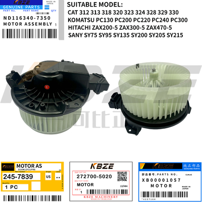 272700-5220 XB00001057 CAT KOMATSU SANY HITACHI Excavator AIRCOND BLOWER MOTOR cho E320D PC-8 ZAX200-5G SY75 SY135 SY215C